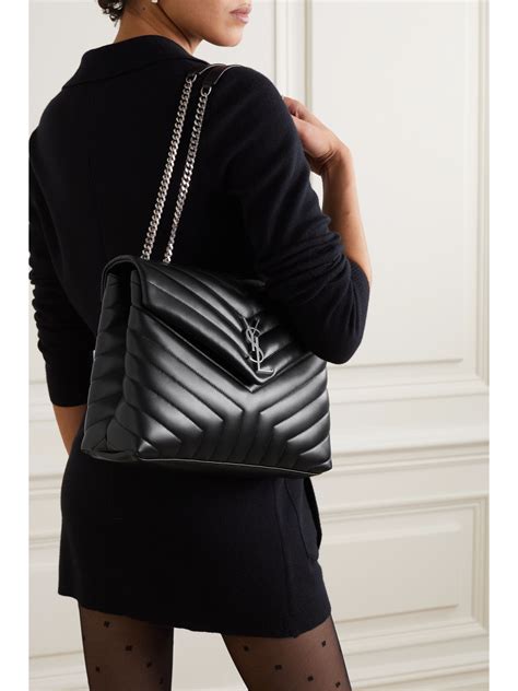 loulou medium ysl shoulder bag in quilted leather|YSL loulou puffer bag large.